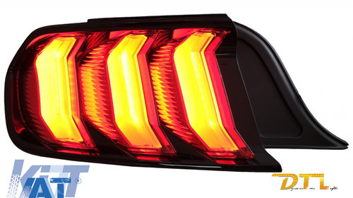 Stopuri Full LED compatibile cu Ford Mustang VI S550 (2015-2019) Semnal Dinamic Secvential