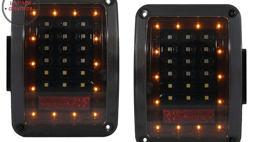 Stopuri Full LED JEEP Wrangler JK (2007-2017) Fumuriu- livrare gratuita