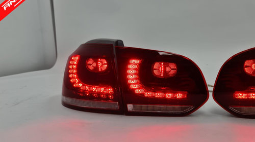 Stopuri FULL LED VW Golf 6 2008+ R20 Design Semnal Secvential Dinamic