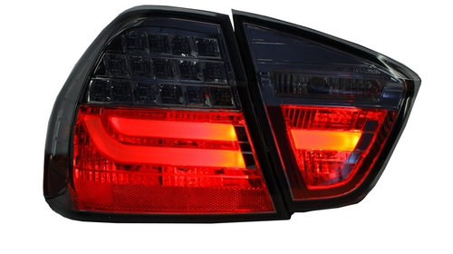 Stopuri LED BMW E90 Seria 3 Limuzina (2005-2008) Fumuriu