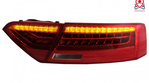 Stopuri LED compatibil cu Audi A5 8T Coupe Cabrio Sportback (2007-2011) Semnal Secvential Dinamic Tuning Audi A5 8T 2007 2008 2009 2010 2011 TLAUA58TNL