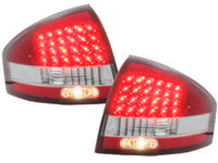 Stopuri LED compatibil cu AUDI A6 97-04 rosu/cristal
