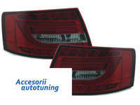 Stopuri LED compatibil cu AUDI A6 SEDAN Rosu / Fumuriu-