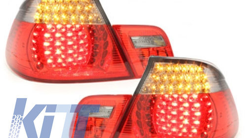Stopuri LED compatibil cu BMW E46 Coupe 03-05 rosu/fumuriu