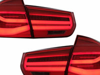 Stopuri LED compatibil cu BMW Seria 3 F30 (2011-2019) Rosu Clar LCI Design cu Semnal Dinamic Secvential TLBMF30RC SAN35286