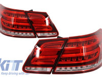 Stopuri LED compatibil cu MERCEDES Benz E-Class W212 (2009-2013) Facelift Design Rosu/Clar