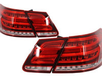 Stopuri LED compatibil cu Mercedes E-Class W212 (2009-2013) Facelift Design Rosu Clar TLMBW212RCOE