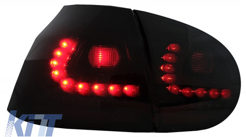 Stopuri LED compatibil cu VW Golf V 03-09 negru/fumuriu