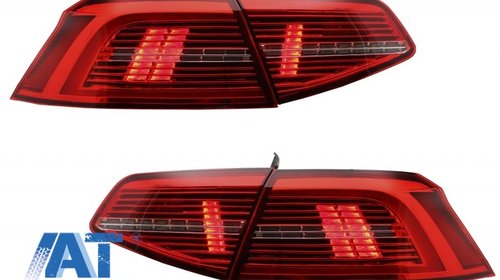 Stopuri LED compatibil cu VW Passat B8 3G (2015-2019) Sedan Matrix R line cu semnal dinamic