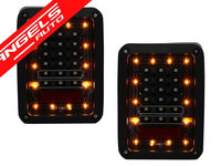 Stopuri LED Jeep Wrangler JK 2007-up Negru