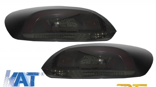 Stopuri LED Lightbar Litec VW SCIROCCO MK3 III (2008-2013) Rosu / Fumuriu Semnal Dinamic Secvential