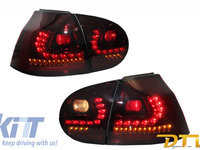 Stopuri LED LITEC compatibil cu VW Golf 5 V (2004-2009) Rosu/Fumuriu Semnal Dinamic Secvential