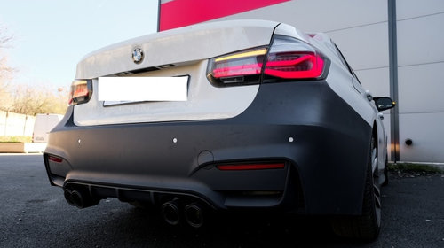 Stopuri LED M Look Black Line BMW Seria 3 F30 2011-2019 LCI Design cu Semnal Dinamic Secvential