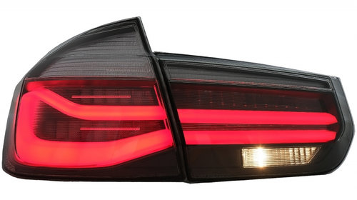Stopuri LED M Look Black Line BMW Seria 3 F30 2011-2019 LCI Design cu Semnal Dinamic Secvential