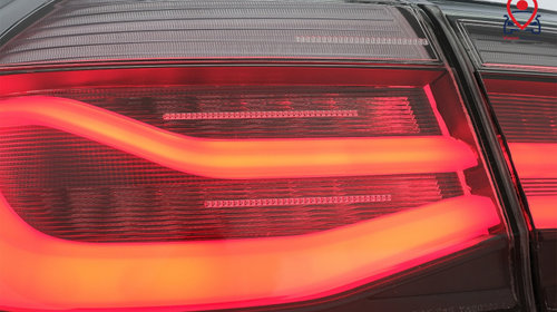 Stopuri LED M Look Black Line compatibil cu BMW Seria 3 F30 (2011-2019) LCI Design cu Semnal Dinamic Secvential Tuning BMW Seria 3 6 (F3x) 2011 2012 2013 2014 2015 2016 TLBMF30RS