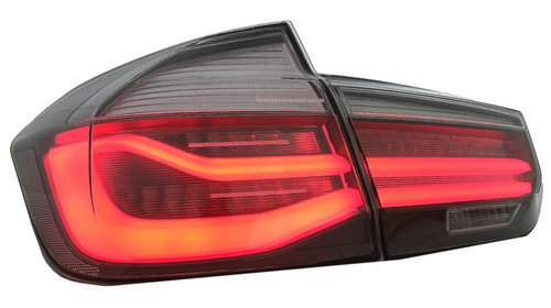 Stopuri LED M Look Black Line compatibil cu BMW Seria 3 F30 (2011-2019) LCI Design cu Semnal Dinamic Secvential TLBMF30RS