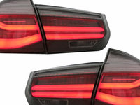 Stopuri LED M Look Black Line compatibil cu BMW Seria 3 F30 (2011-2019) LCI Design cu Semnal Dinamic Secvential TLBMF30RS SAN35289