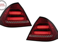 Stopuri LED Mercedes C-Class W203 (2000-2004) Sedan Rosu Clar cu Semnal Dinamic- livrare gratuita