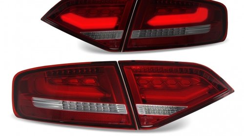 Stopuri LED pentru Audi A4 B8 (8K) model rosu