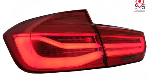 Stopuri LED Rosu Clar LCI Design cu Semnal Dinamic Secvential Tuning BMW Seria 3 6 (F3x) 2011 2012 2013 2014 2015 2016 TLBMF30RC