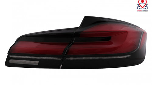 Stopuri LED Rosu Negru cu Semnal Dinamic LCI G30 Design Tuning BMW Seria 5 F07 2009 2010 2011 2012 2013 TLBMF10NLCL