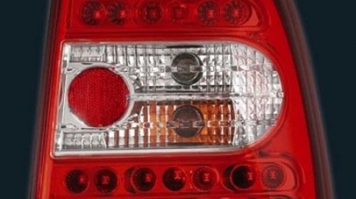 STOPURI LED VW PASSAT 3B FUNDAL ROSU-CRISTAL 