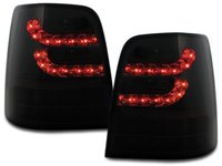 Stopuri LITEC LED compatibil cu VW Touran 2003+ negru/fumuriu