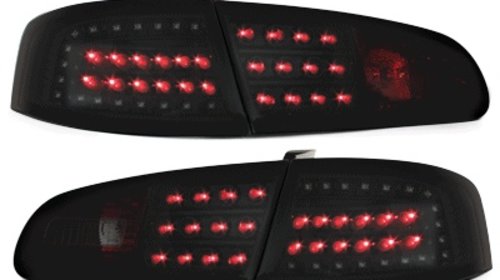 Stopuri LITEC LED Seat Ibiza 6L 02.02-08 negru/fumuriu
