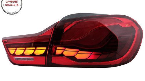 Stopuri OLED BMW Seria 4 F32 F33 F36 M4 F82 F83 (2013-03.2019) Rosu cu Semnal Dina- livrare gratuita