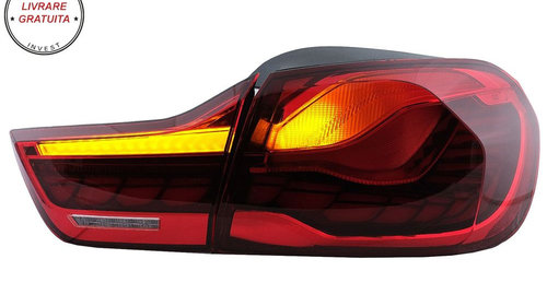 Stopuri OLED BMW Seria 4 F32 F33 F36 M4 F82 F83 (2013-03.2019) Rosu cu Semnal Dina- livrare gratuita