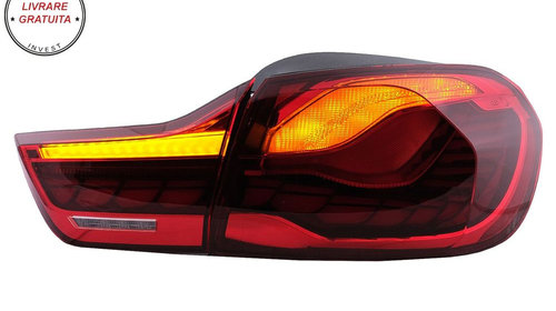 Stopuri OLED BMW Seria 4 F32 F33 F36 M4 F82 F83 (2013-03.2019) Rosu cu Semnal Dina