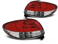 Stopuri Peugeot 206 dupa 1998- Rosu Alb LED BAR