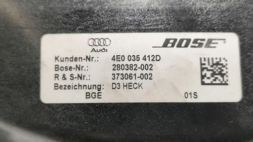Subwoofer Bose Audi A8 4E