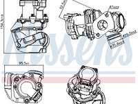 Supapa egr 98188 NISSENS pentru Ford Fiesta Ford Ikon Peugeot 206 Ford Fusion Mazda 2 Mazda Demio Peugeot 1007 Peugeot 107 Toyota Aygo Peugeot 207 CitroEn C3