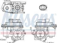 Supapa egr 98192 NISSENS pentru Audi A3 Audi A4 Audi Q5 Audi Tt Audi A6 Audi A5