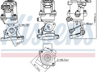 Supapa egr 98240 NISSENS pentru Land rover Discovery Land rover Lr4 Land rover Lr3 Peugeot 607 Land rover Range rover Peugeot 407