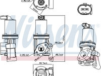 Supapa egr 98311 NISSENS pentru Hyundai Ix20 Hyundai I20 Kia Pro cee d Kia Cee d Hyundai I30