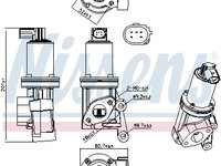 Supapa egr 98312 NISSENS pentru Hyundai Ix20 Hyundai I20 Kia Pro cee d Kia Cee d Kia Rio Hyundai I30