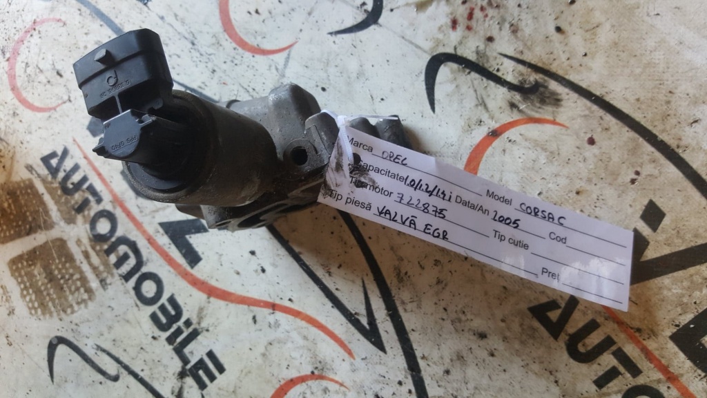 Supapa EGR Opel Corsa C 1.0 i an 2001 - 2006 cod 722875