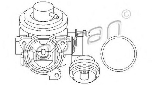 Supapa EGR SKODA FABIA 6Y2 TOPRAN 110874