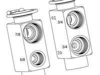 Supapa expansiune AC (aer conditionat) SEAT TOLEDO   (1L) (1991 - 1999) NRF 38392