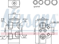 Supapa expansiune clima 999220 NISSENS pentru Vw Passat Seat Alhambra Seat Leon Skoda Octavia Vw Jetta Vw Vento Vw Sharan Audi A3 Vw Golf Skoda Superb Audi Tt Vw Tiguan Vw Eos Vw Caddy Vw Cc Vw Beetle Vw Novo Vw Touran Vw Rabbit