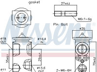 Supapa expansiune clima 999235 NISSENS pentru Mercedes-benz G-class Mercedes-benz S-class Mercedes-benz Cl-class Mercedes-benz Slk Mercedes-benz C-class Mercedes-benz Viano Mercedes-benz Vito