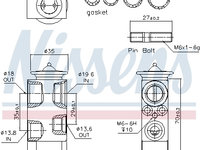 Supapa expansiune clima 999311 NISSENS pentru Land rover Freelander Land rover Lr2 Volvo Xc60 Volvo S80 Volvo Xc70 Land rover Discovery Land rover Range rover