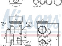 Supapa expansiune clima 999313 NISSENS pentru Seat Ibiza Skoda Fabia Skoda Roomster Vw Polo Seat Cordoba