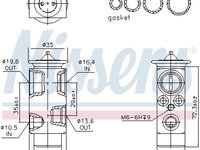 Supapa expansiune clima 999348 NISSENS pentru Opel Astra 1998 1999 2000