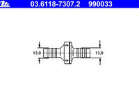 Supapa pompa vacuum 03 6118-7307 2 ATE pentru Vw Tiguan Nissan Murano Peugeot 307 Vw Golf Peugeot J5 Vw Jetta Vw Derby Vw Flight Vw Polo Seat Leon Ford Escape Ford Maverick Mitsubishi L Mitsubishi Triton Peugeot 405 Ford Fiesta Renault Megane Ford Tr