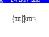 Supapa pompa vacuum 24 7718-7301 2 ATE pentru Vw Tiguan Nissan Murano Peugeot 307 Vw Golf Peugeot J5 Vw Jetta Vw Derby Vw Flight Vw Polo Seat Leon Ford Escape Ford Maverick Mitsubishi L Mitsubishi Triton Peugeot 405 Ford Fiesta Renault Megane Ford Tr