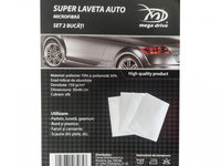 Super Laveta Auto Microfibra Alba 30x40 Cm (set 2 Bucati) Mega Drive LCD08