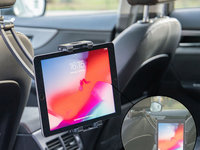 Suport auto flexibil premium pentru tableta cu prindere in tetiera 43316